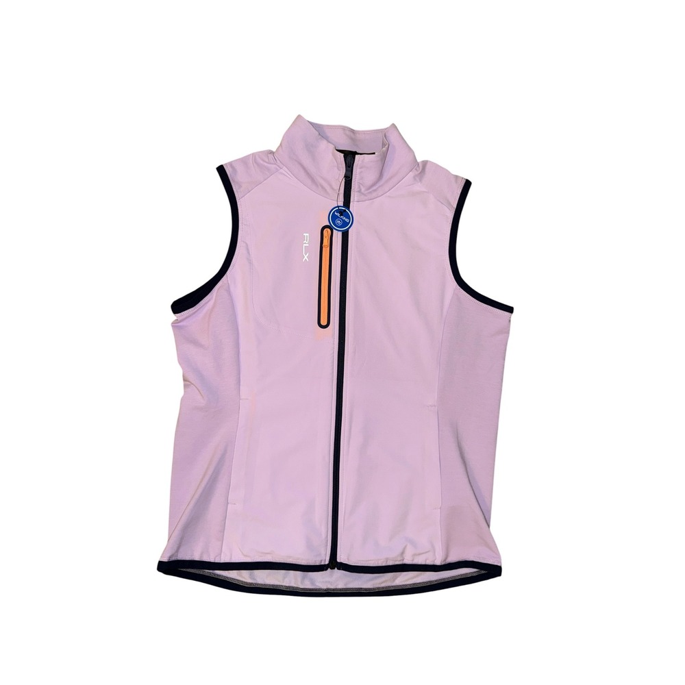 RLX Ralph‎ Lauren Golf Vest Women Medium Purple NEW Full Zip Performance Layer
